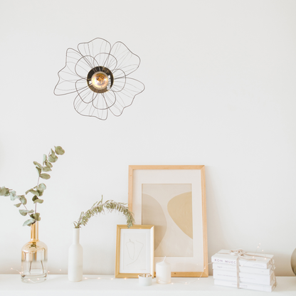 Applique murale minimaliste en fil métallique - L'atelier de Boucle Piquée