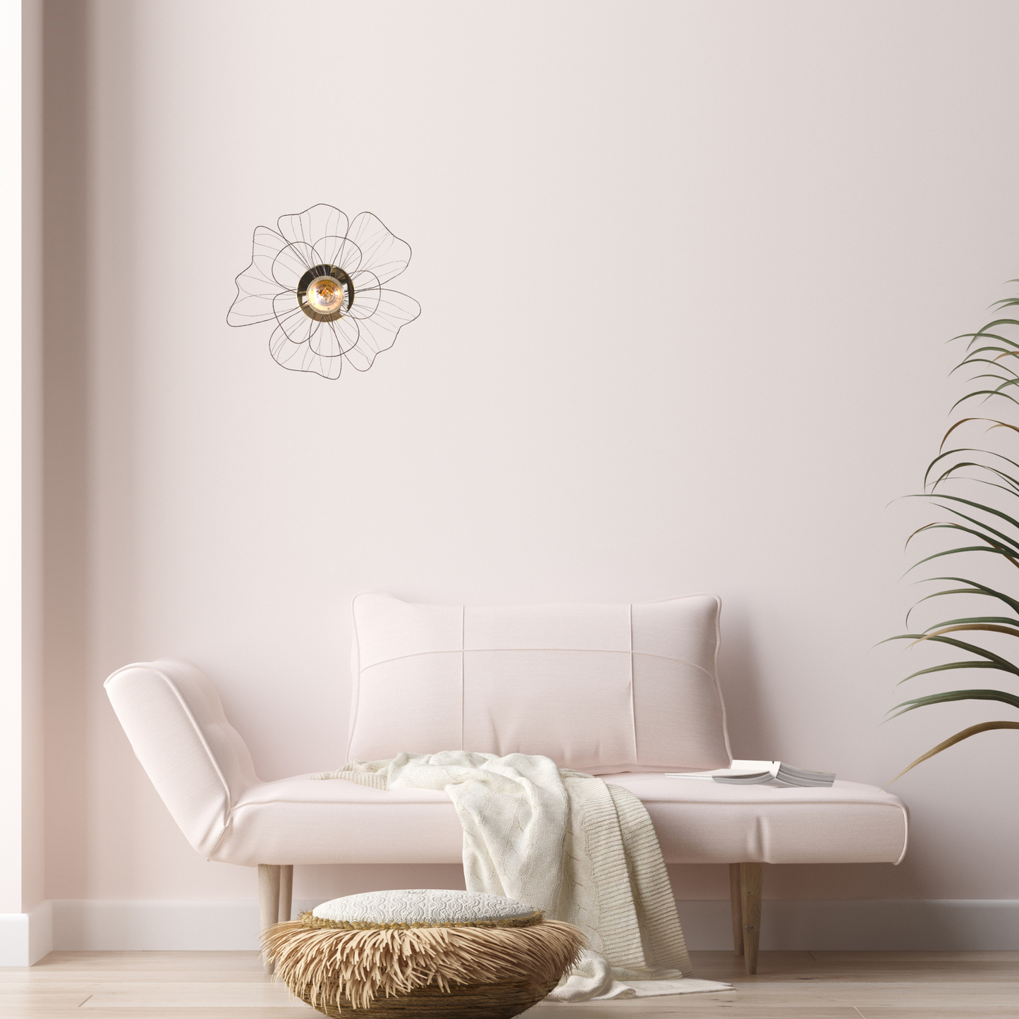 Applique murale fleur des champs - Décoration minimaliste - L'atelier de Boucle Piquée