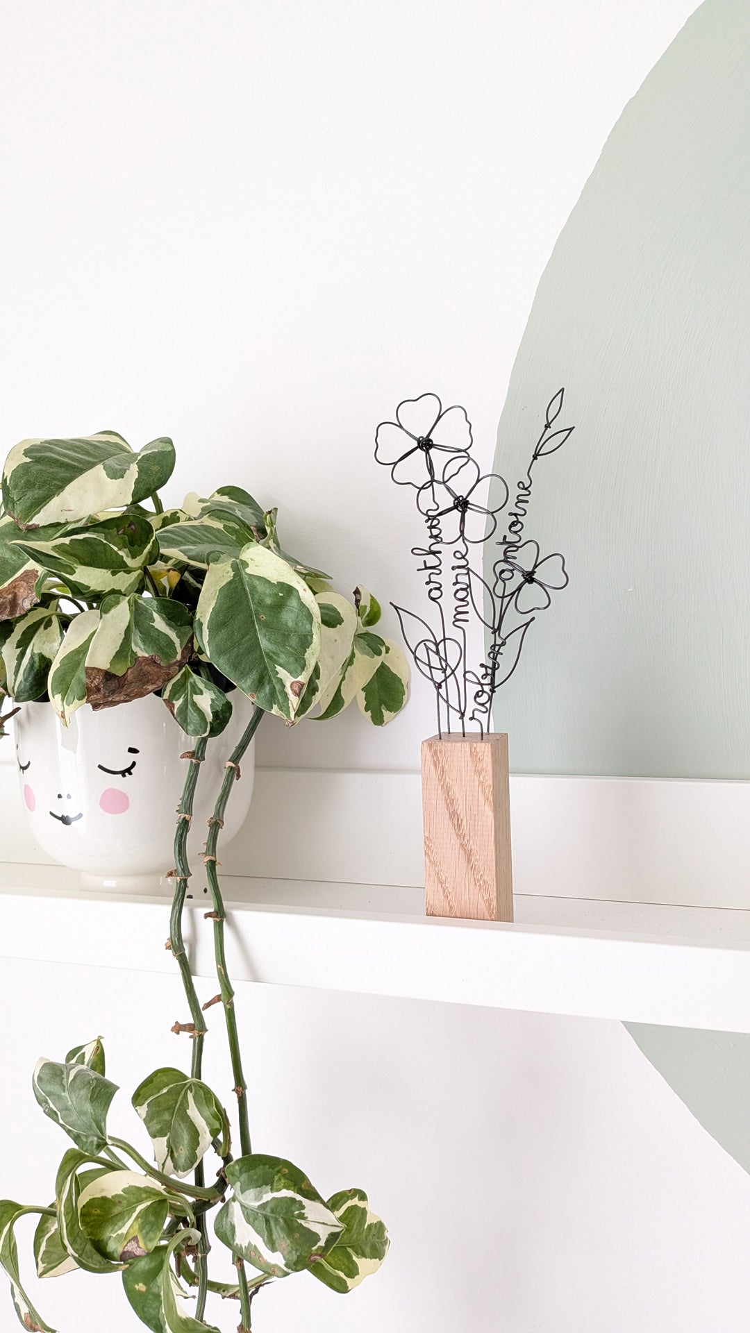 Bouquet éternel décoratif en métal personnalisable - L'atelier de Boucle Piquée