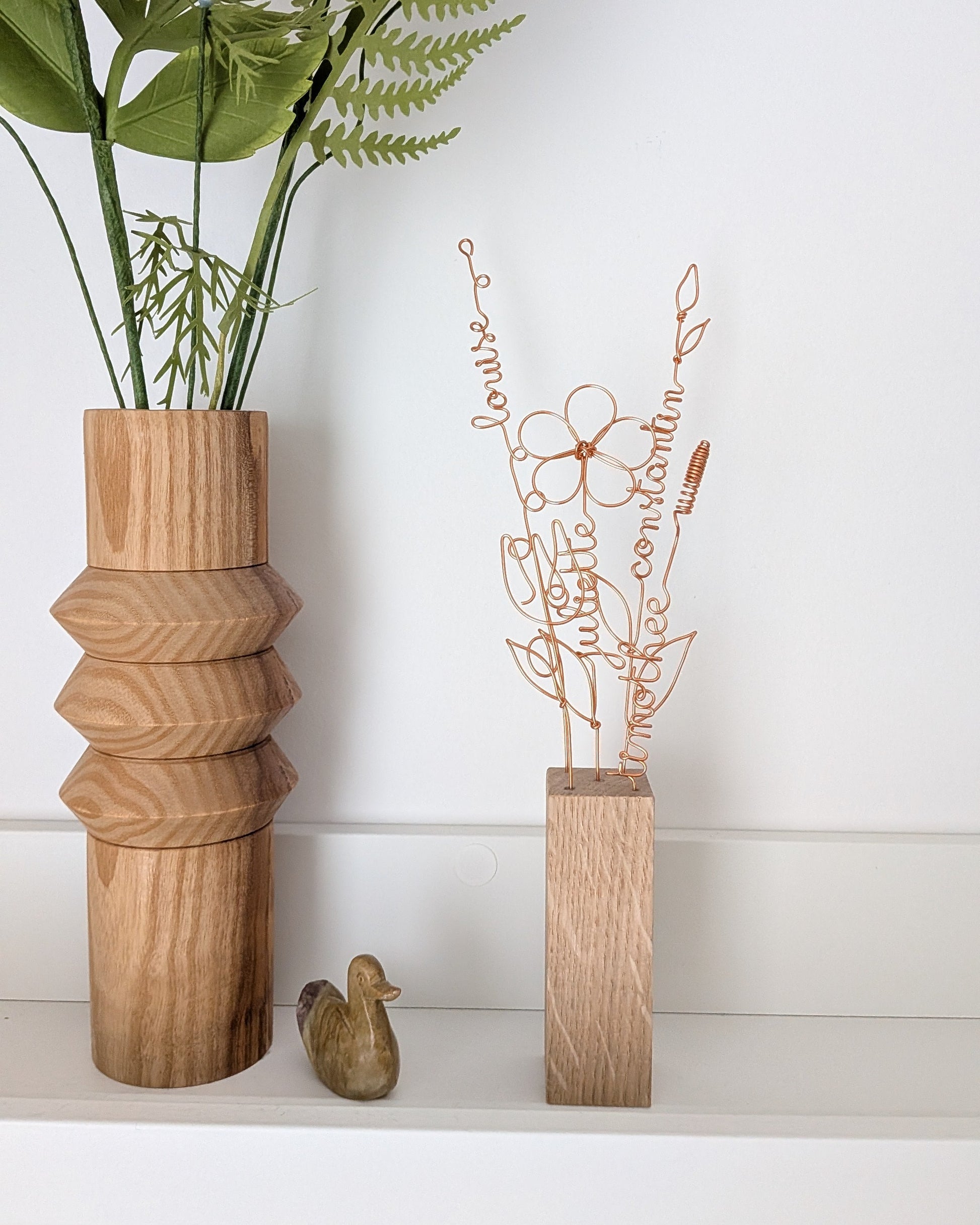 Bouquet éternel personnalisable cuivré- L'atelier de Boucle Piquée