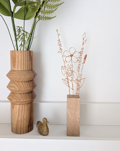 Bouquet éternel personnalisable cuivré- L'atelier de Boucle Piquée