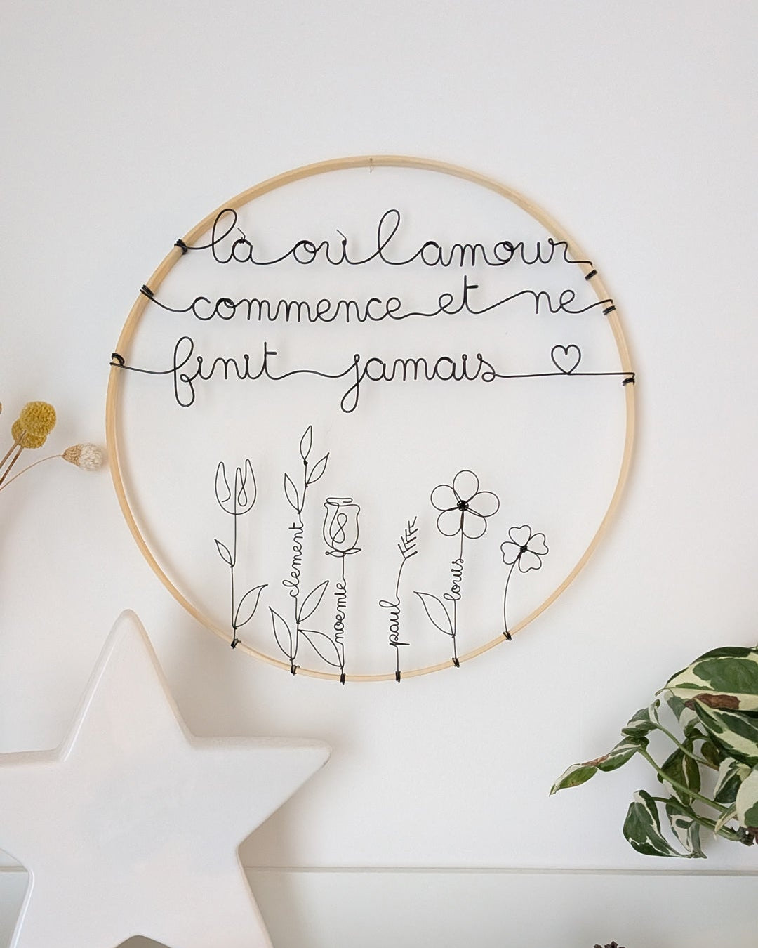Couronne personnalisable de ma famille - L'atelier de Boucle Piquée