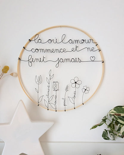 Couronne personnalisable de ma famille - L'atelier de Boucle Piquée