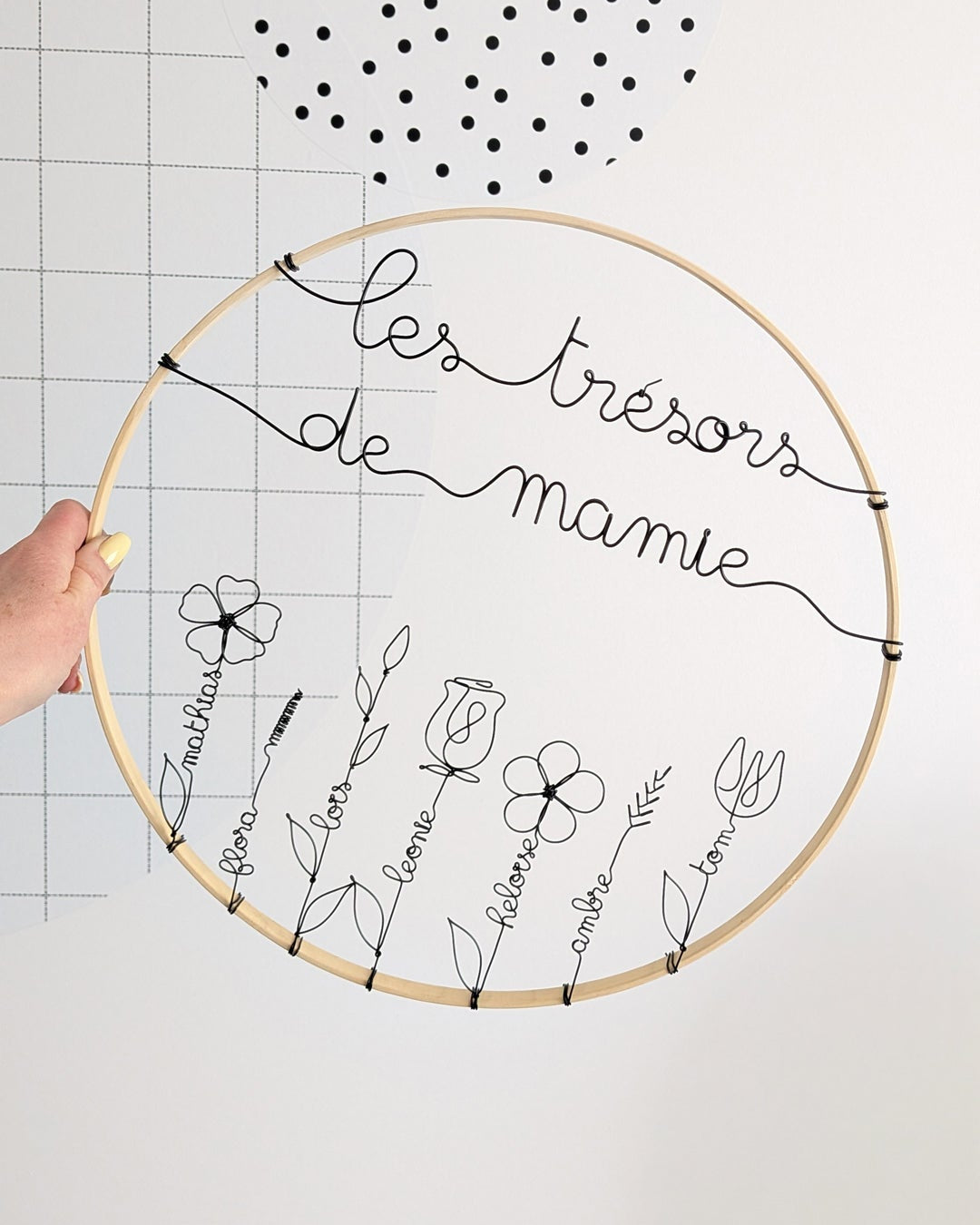 Couronne personnalisable décorative famille en métal - L'atelier de Boucle Piquée