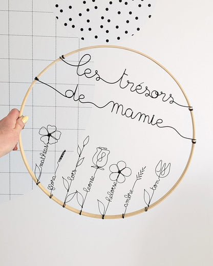Couronne personnalisable décorative famille en métal - L'atelier de Boucle Piquée