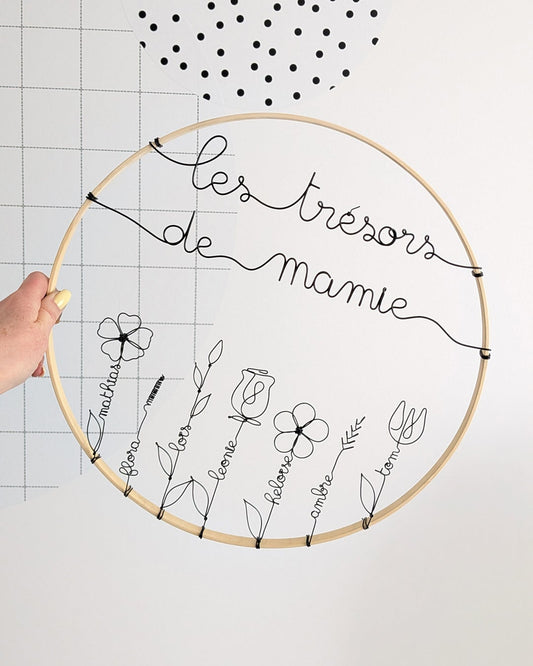 Couronne personnalisable décorative famille en métal - L'atelier de Boucle Piquée