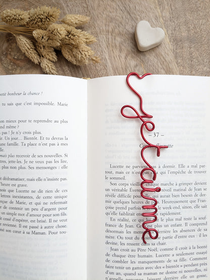 Marque pages personnalisé de Saint-Valentin - L'atelier de Boucle Piquée