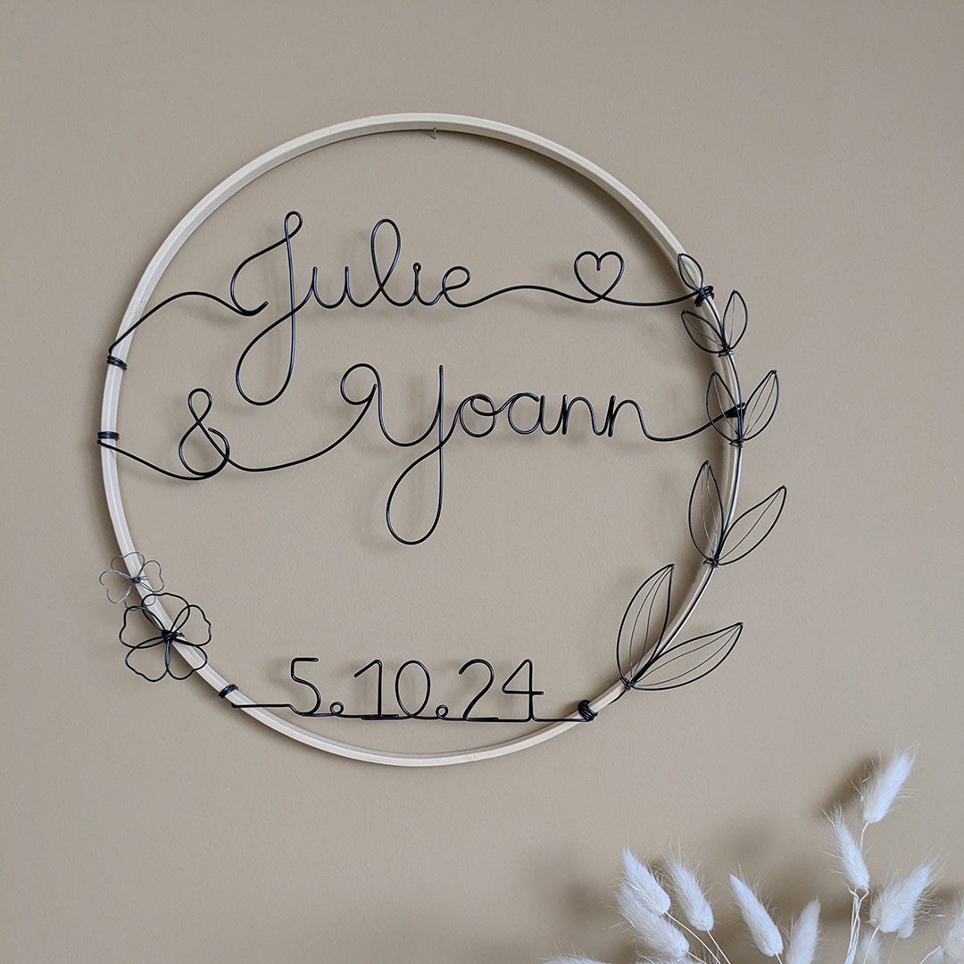 Couronne de mariage en fil métallique - L'atelier de Boucle Piquée