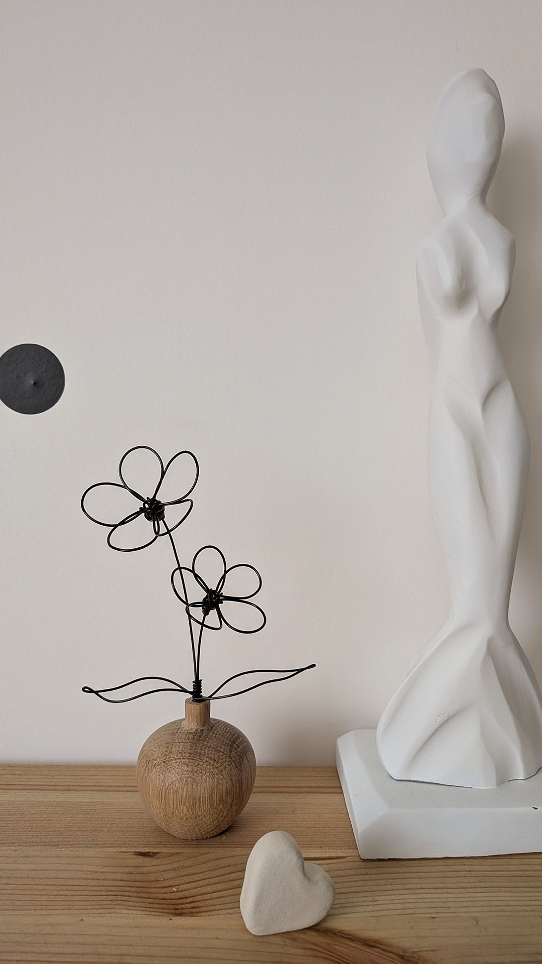 Mini plante décorative en bois et métal - L'atelier de Boucle Piquée