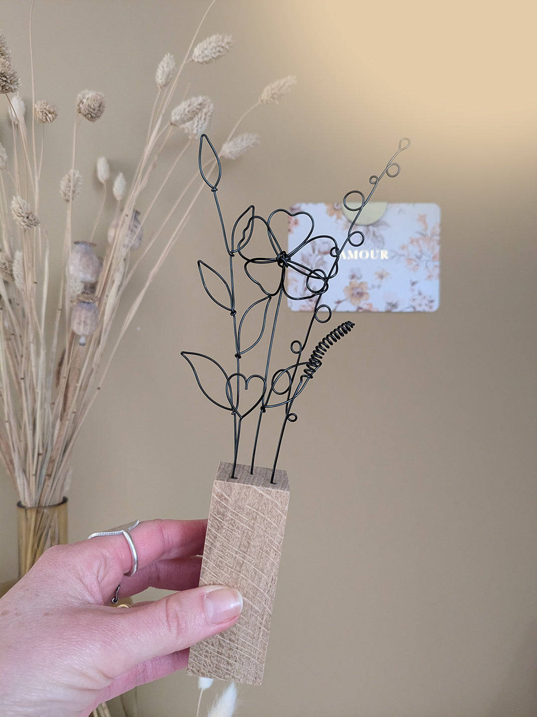 Décoration minimaliste - Bouquet éternel - L'atelier de Boucle Piquée