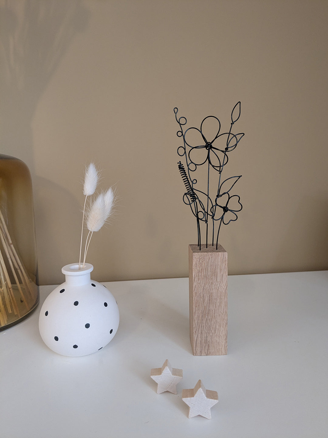 Bouquet éternel décoratif en fil de fer - L'atelier de Boucle Piquée