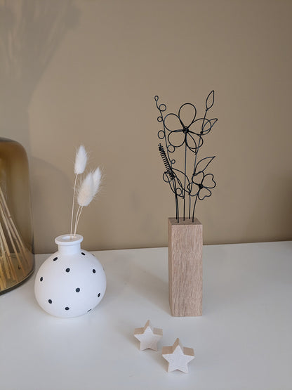 Bouquet éternel décoratif en fil de fer - L'atelier de Boucle Piquée